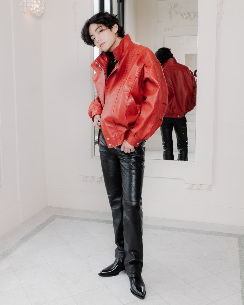 Taehyung of BTS at Celine Fashion Show at Paris Fashion Week - Asians Out  Loud