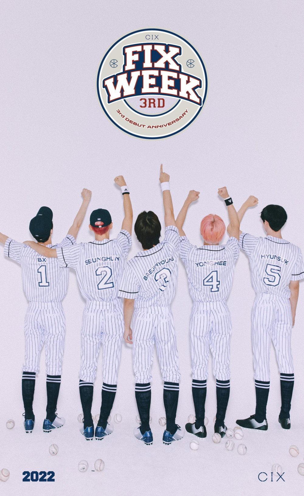 CIX перевоплощаются в бейсболистов на концепт-фото для мероприятий годовщины "2022 Fix Week"
