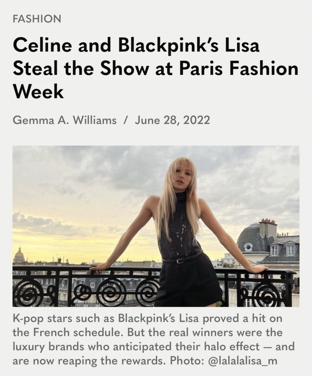 CELINE SS23 Men's: BLACKPINK's Lisa & BTS' V Were the Main Event