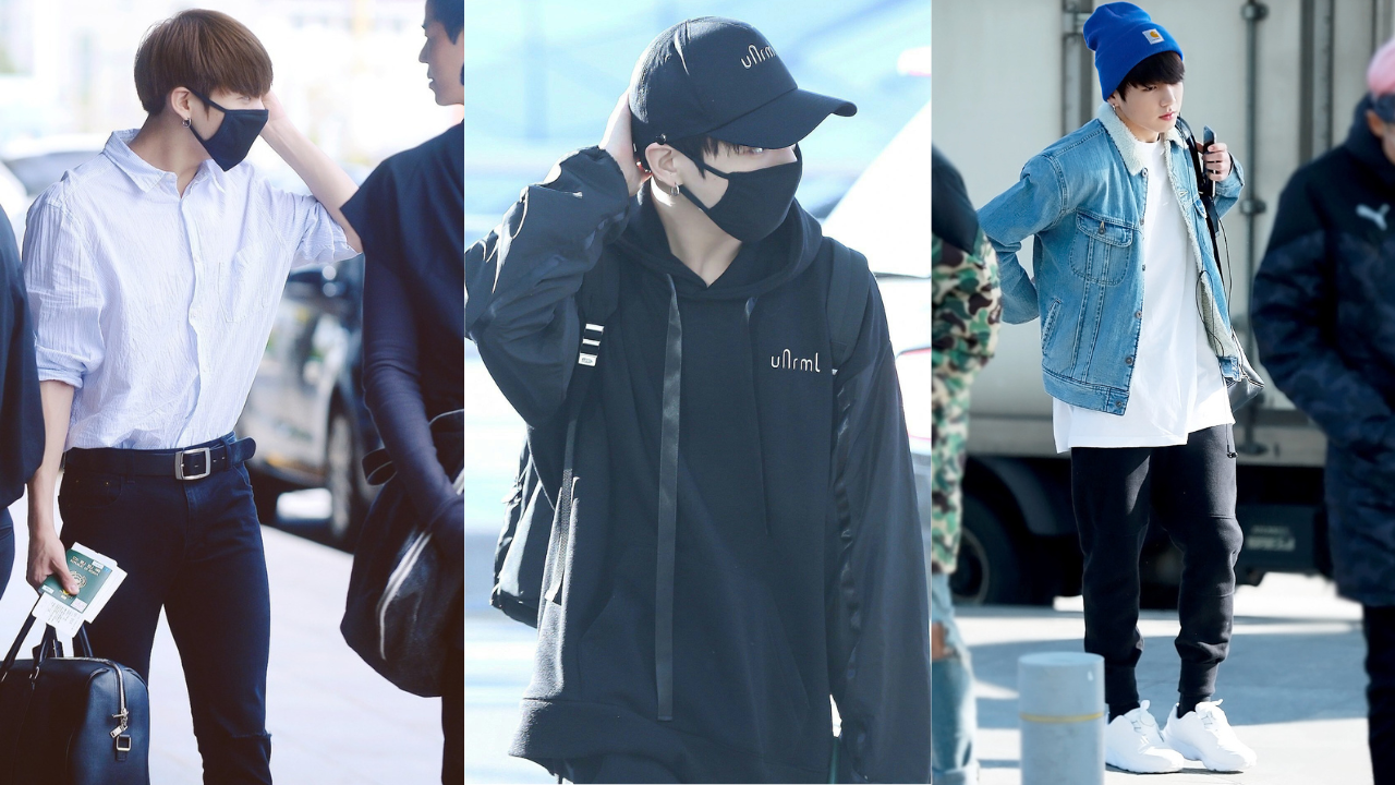 10 Times BTS's Jungkook grabbed everyone's attention with his Airport  Fashion | allkpop