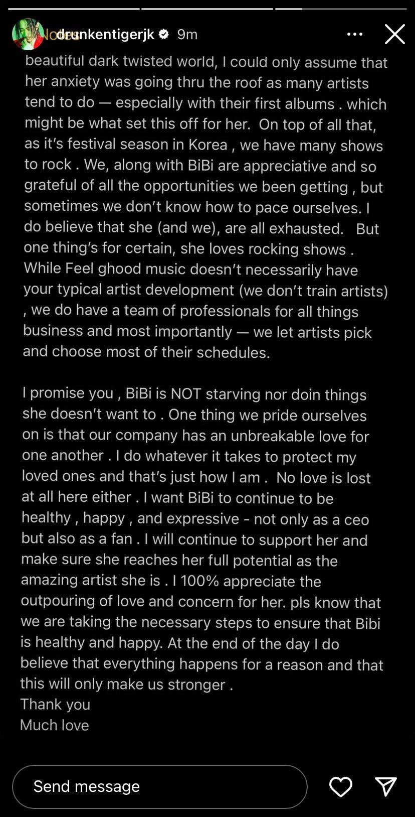 Tiger JK posts a heartfelt statement on behalf of Feel Ghood Music ...