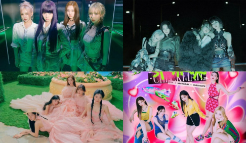 aespa, BLACKPINK, ITZY, IVE, IZ*ONE, Kep1er, LE SSERAFIM, NMIXX, Red Velvet, STAYC, TWICE