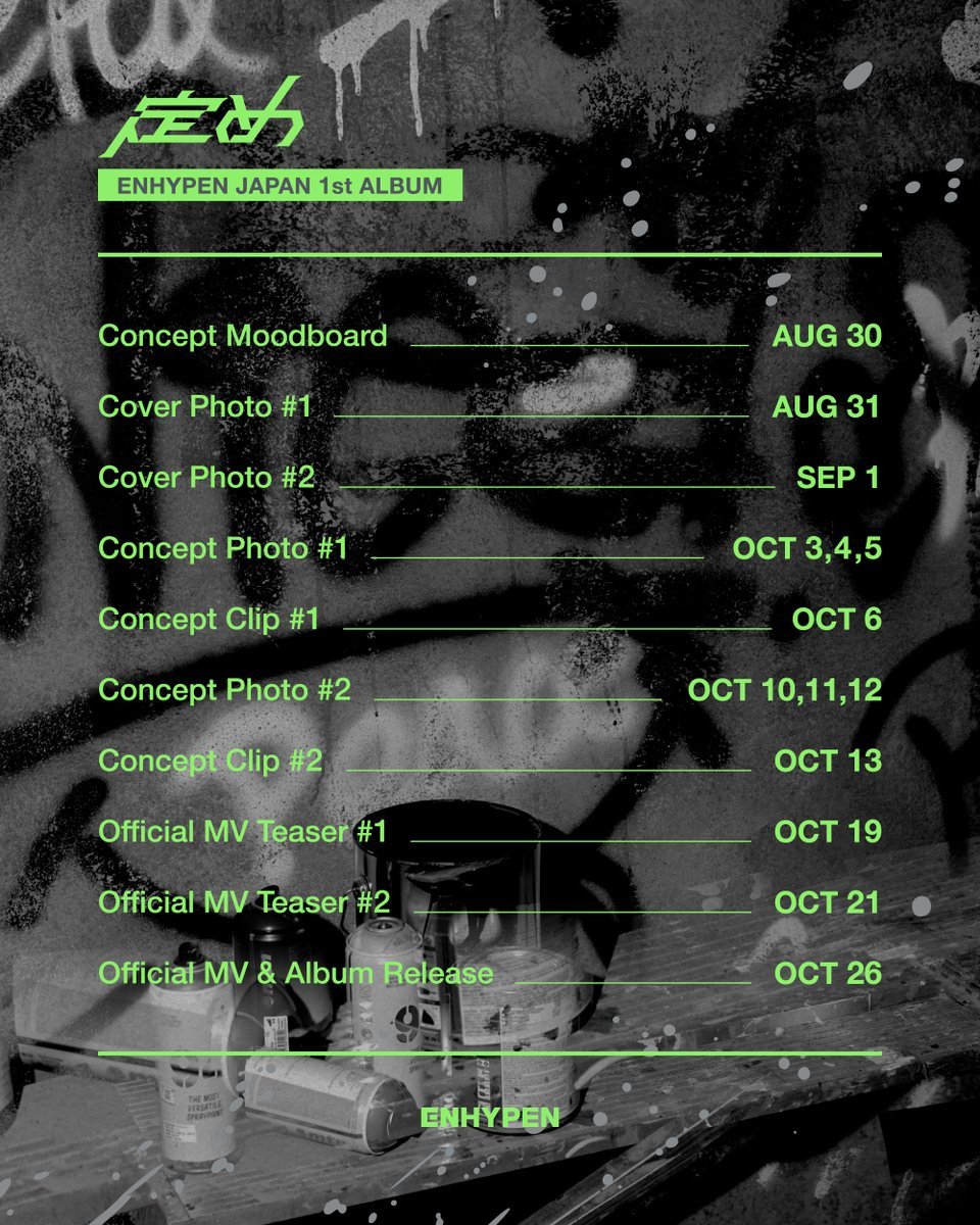 [Камбэк в Японии] ENHYPEN альбом «Sadame»: анонс + расписание релиза