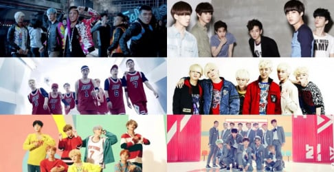 B.A.P, Big Bang, DAY6, EXO, iKON, MONSTA X, N.Flying, NU