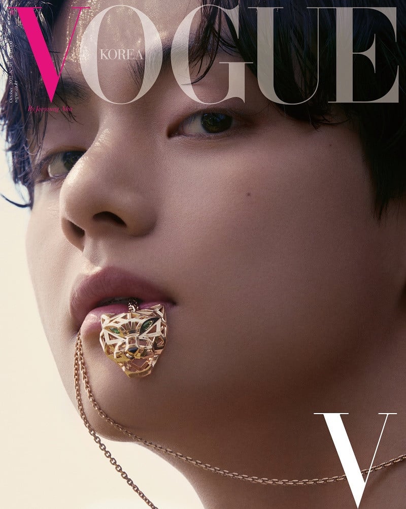 Ви из BTS на дополнительных «обложках-сюрпризах» октябрьского номера Vogue Korea