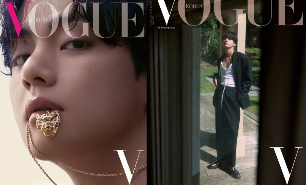 Ви из BTS на дополнительных «обложках-сюрпризах» октябрьского номера Vogue Korea