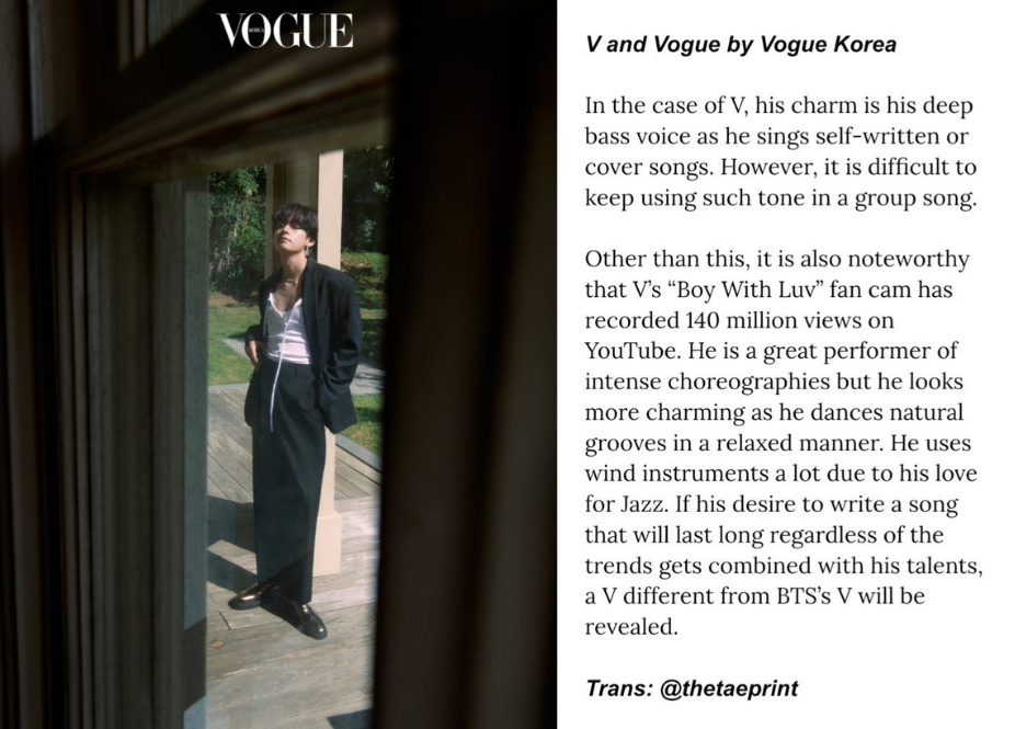 Vogue Korea describes BTS´V as ¨seductive and powerful¨