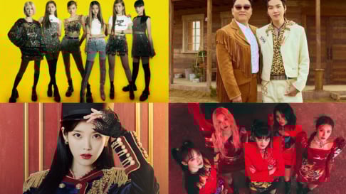 aespa, ATBO, Big Bang, BLACKPINK, BTS, ENHYPEN, I-DLE, Taeyeon, ITZY, IU, IVE, Choi Ye Na, Kassy, Kep1er, LE SSERAFIM, Lim Young Woong, NCT Dream, NewJeans, NMIXX, Psy, Red Velvet, Seventeen, STAYC, Stray Kids, TEMPEST, The Boyz, THE NEW SIX (TNX), TWICE, Nayeon, TXT, Xdinary Heroes, YOUNITE