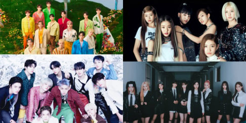 ITZY, IVE, Kep1er, LE SSERAFIM, NewJeans, Seventeen, Stray Kids, The Boyz, TREASURE