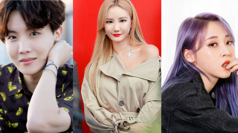 J-Hope, LE, Soyeon, Moon Byul, Jooheon, S.Coups, Han