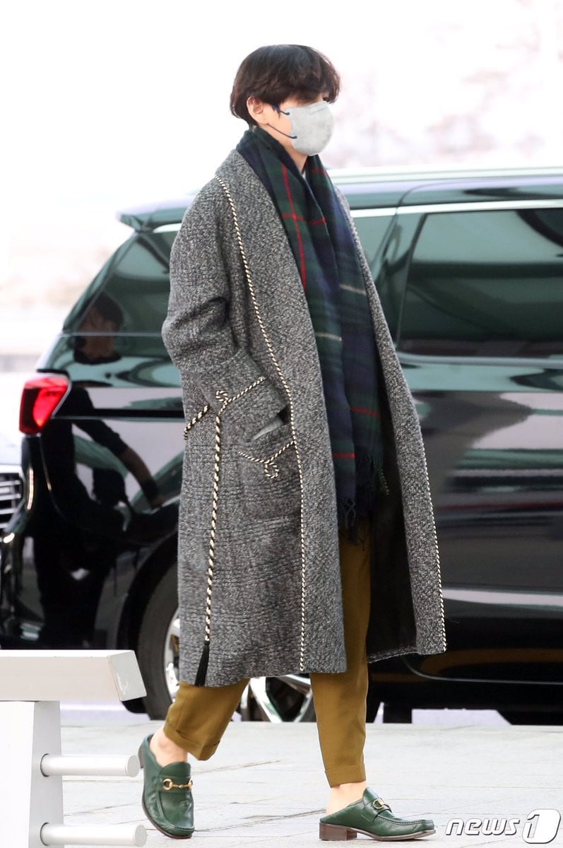 BTS V fashion style, How to dress like BTS V in winter