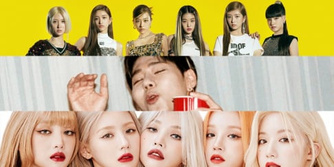 BLACKPINK, Zico, j-hope, Crush, (G)I-DLE, IVE, LE SSERAFIM, NewJeans