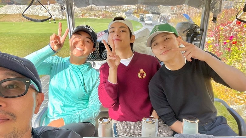 Park Seo Joon And Kim Taehyung Reunite On The Golf Course With Professional  Lpga Golfer Danielle Kang | Allkpop