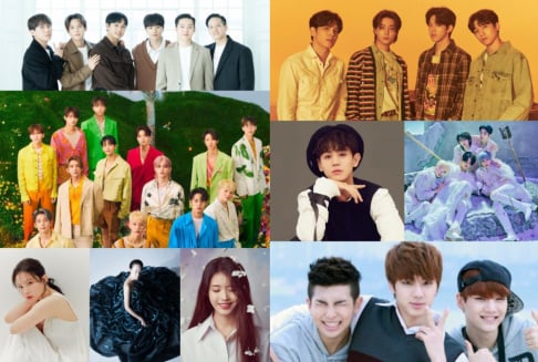 BTOB, BTS, DAY6, Highlight, Yoseob, IU, Lee Hi, Seventeen, TXT