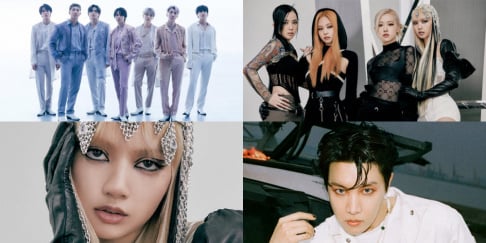 aespa, ATEEZ, BIBI, BLACKPINK, Rosé, Lisa, BTS, V, Jungkook, Jimin, Jin, J-Hope, SUGA, ENHYPEN, EXO, I-DLE, Taeyeon, Jeon So Mi, ITZY, IU, IVE, Jay Park, Kim Chung Ha, LE SSERAFIM, Lee Hi, (Jessica H.o.) Jessi, NCT 127, NCT Dream, NewJeans, Psy, Red Velvet, Seventeen, STAYC, Stray Kids, TREASURE, TWICE, Nayeon, TXT, Ha Sung Woon
