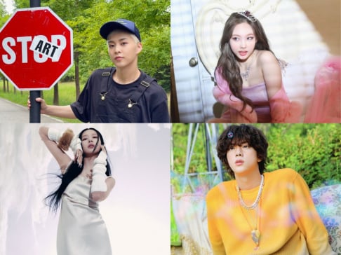 Jin, j-hope, RM (Rap Monster), Wonpil, Xiumin, Miyeon, Kihyun, Seulgi, Minho, Nayeon