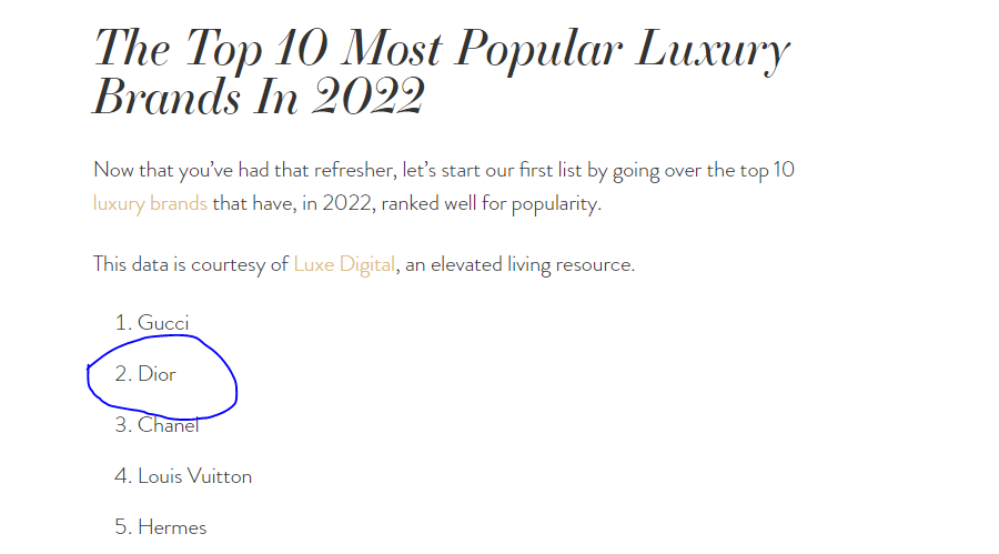 Louis Vuitton, Gucci, and Dior Are 2023's Most Searched Brands