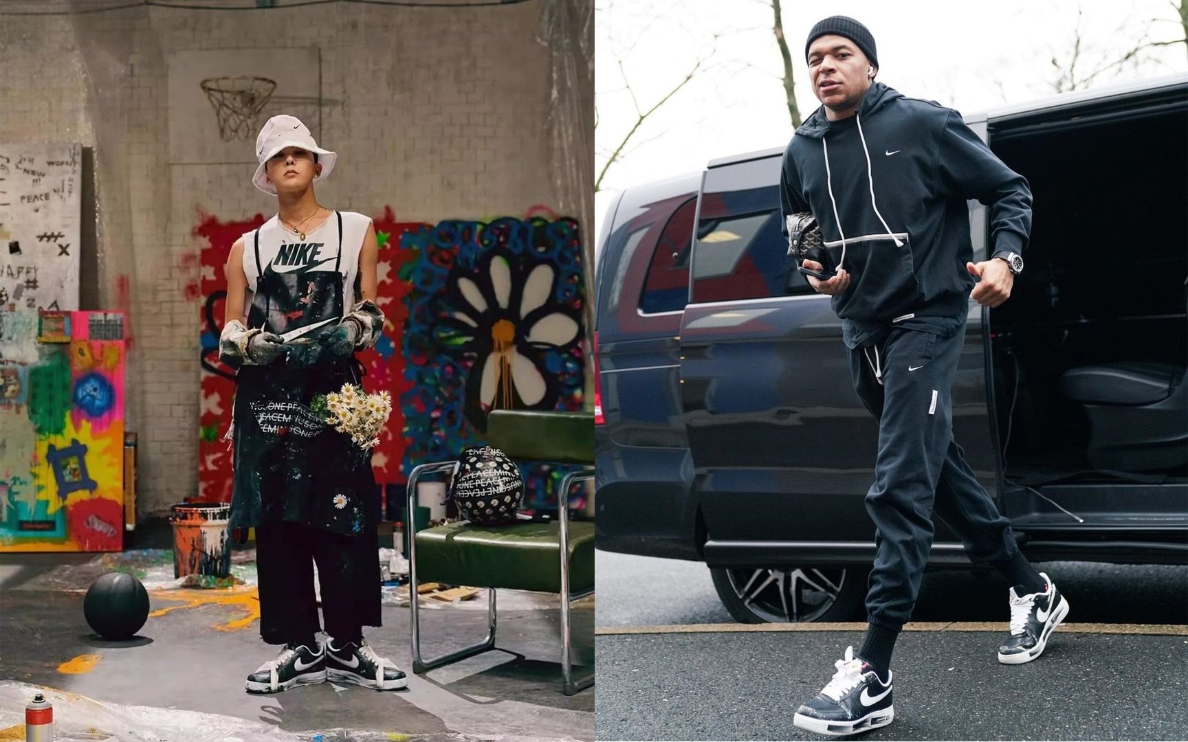 Netizens marvel at G-Dragon's genius artistic talent as world stars like  Kylian Mbappe are seen wearing the shoes he designed | allkpop