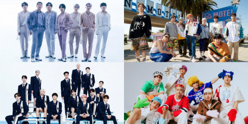 BTS, EXO, NCT, Seventeen, The Boyz