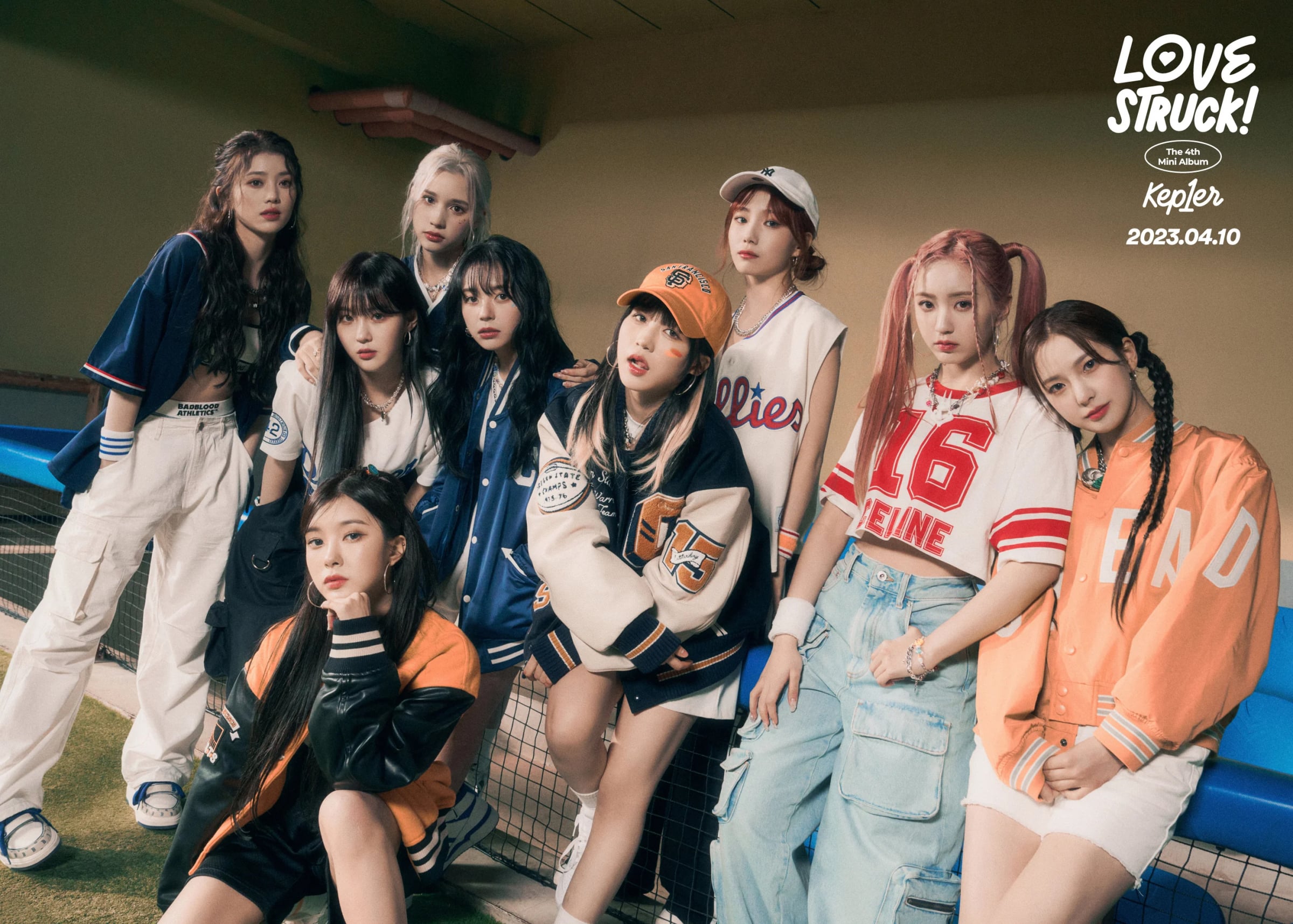 Kep1er members spend a fun time on a baseball field in the latest