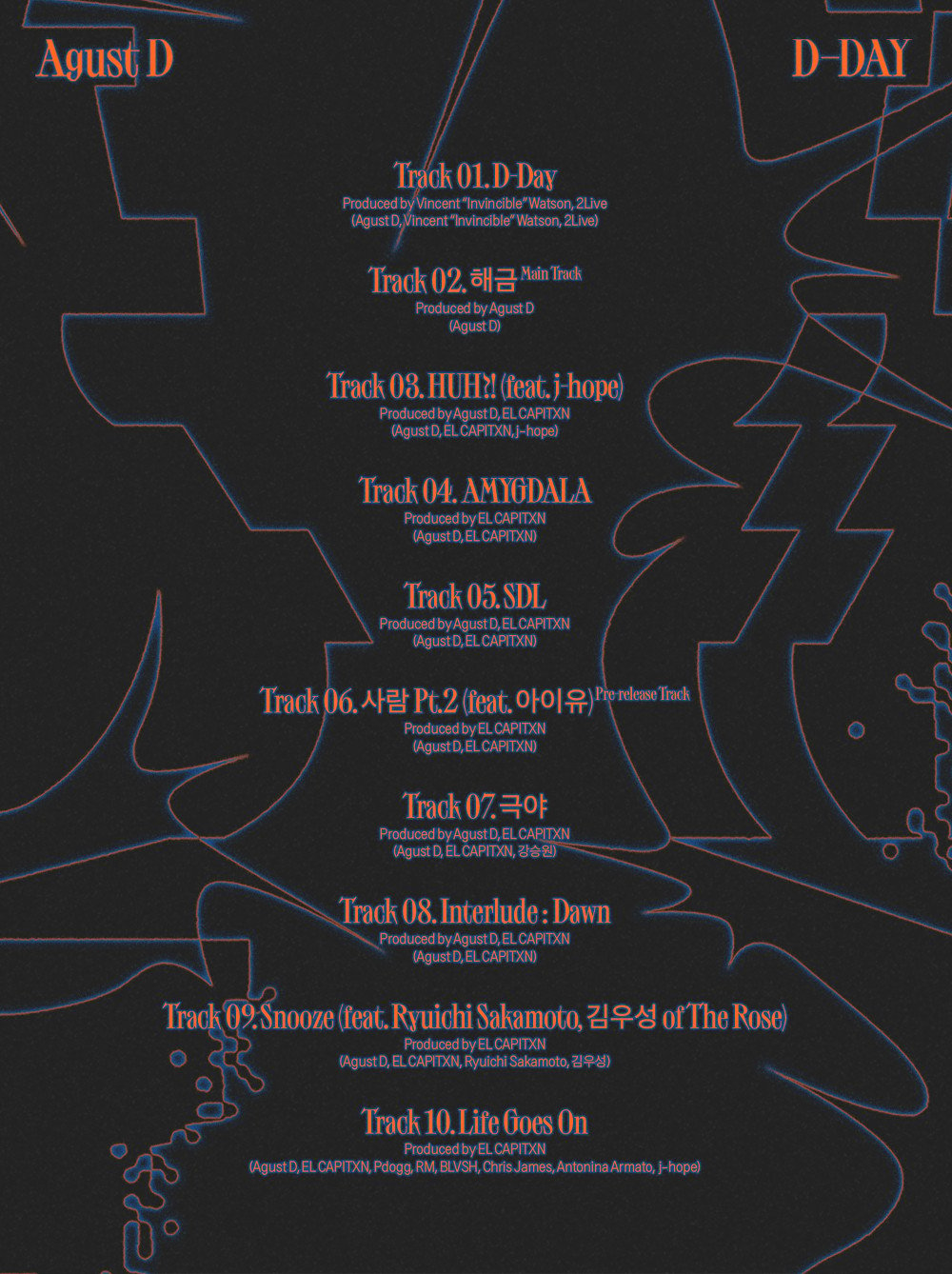 agust d tour song list