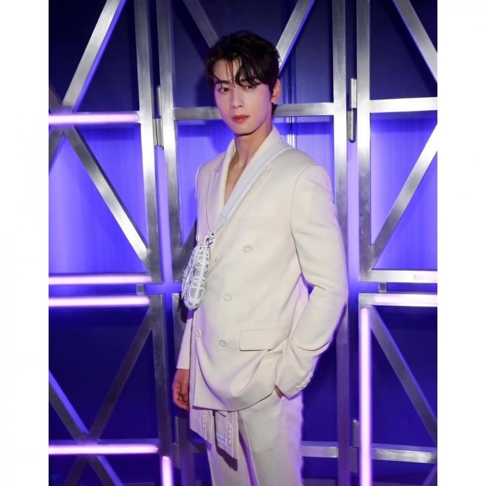 21metgala on X: Cha Eun-woo at the Gris Dior VIP Party.   / X