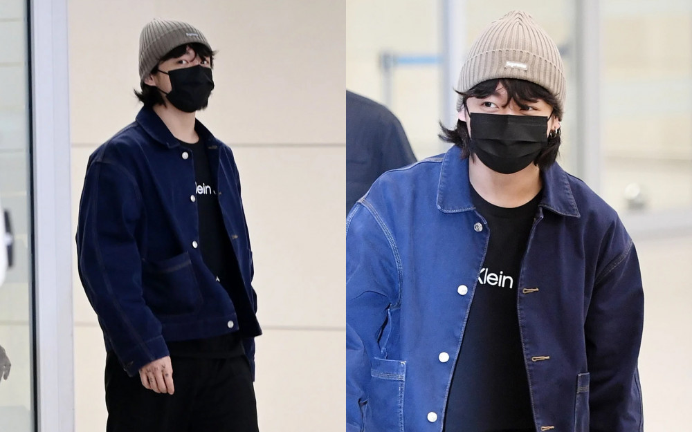 BTS' Jungkook Was A Cheerful Vision In His Denim Outfit At Incheon