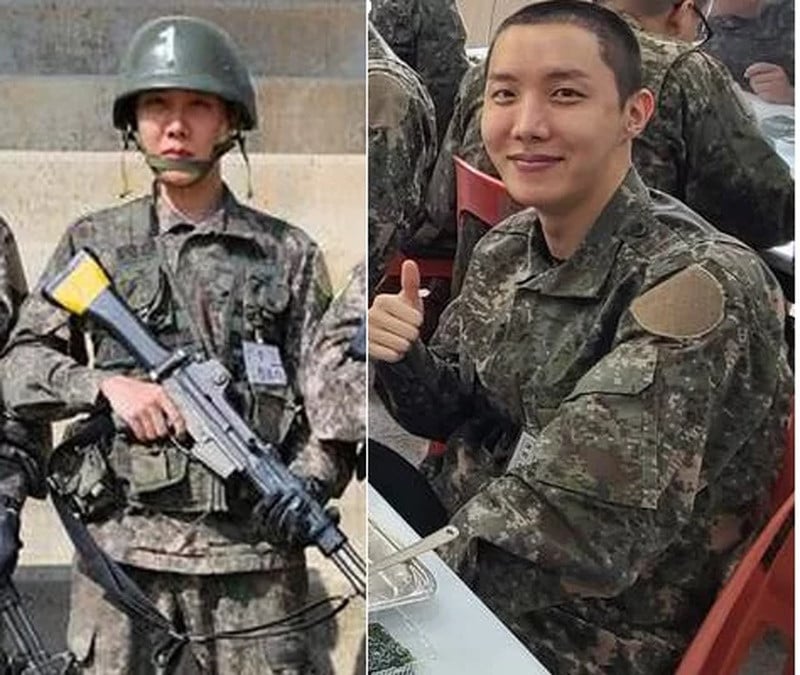 BTS' j-hope holds gun in latest army photo