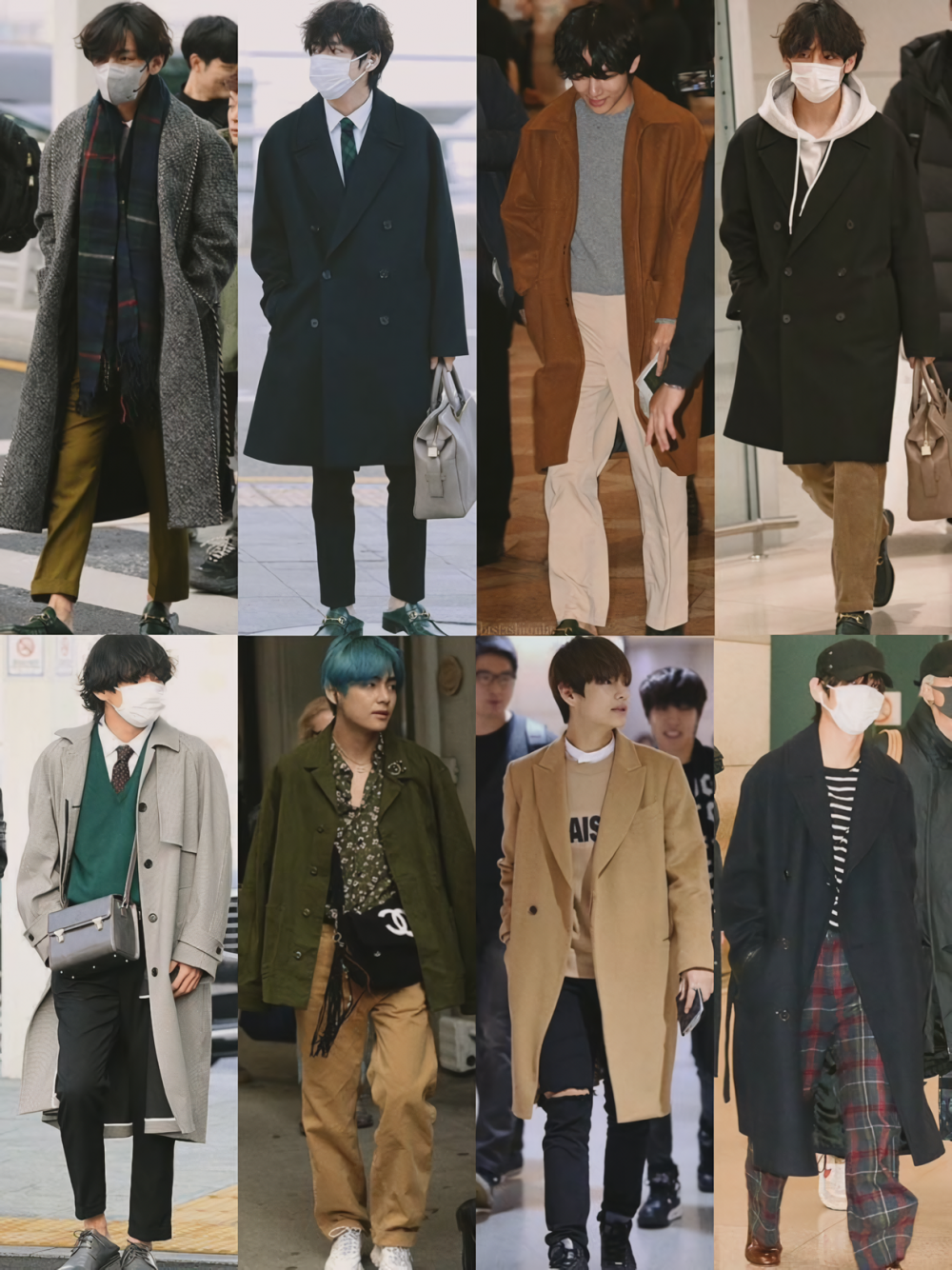 In pics BTS V airport fashion in luxury brands; Kim Taehyung slaying Louis  Vuitton, Gucci & Chanel outfits