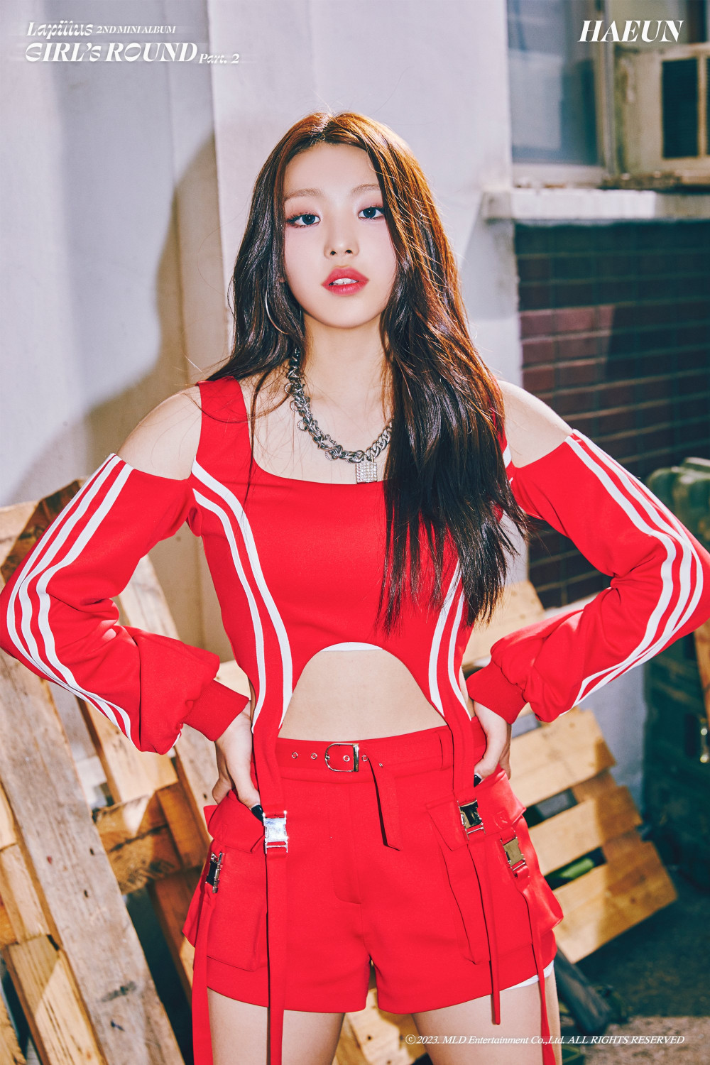 Lapillus members are sporty in red in second set of comeback concept ...