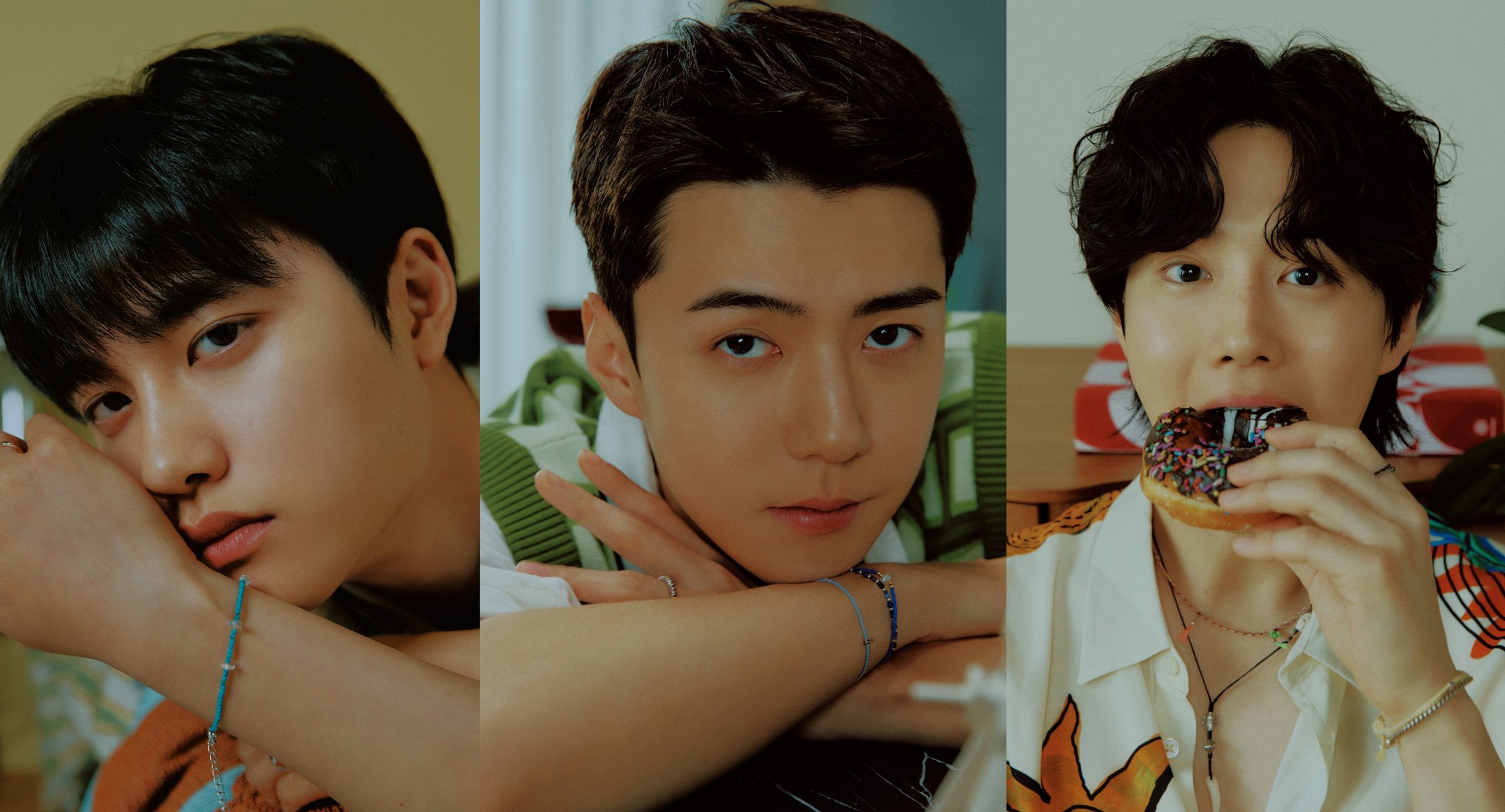 EXO's D.O., Sehun, and Suho show off their effortless cool in new sets ...