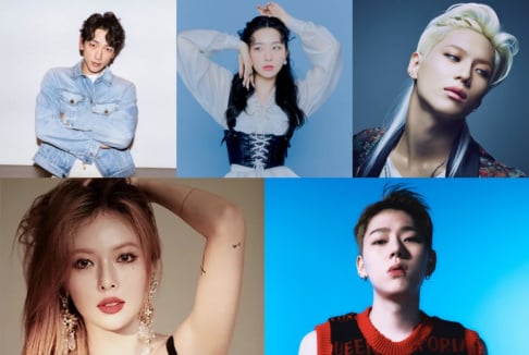 Zico, Rain, Red Velvet, Seulgi, SHINee, Taemin, HyunA