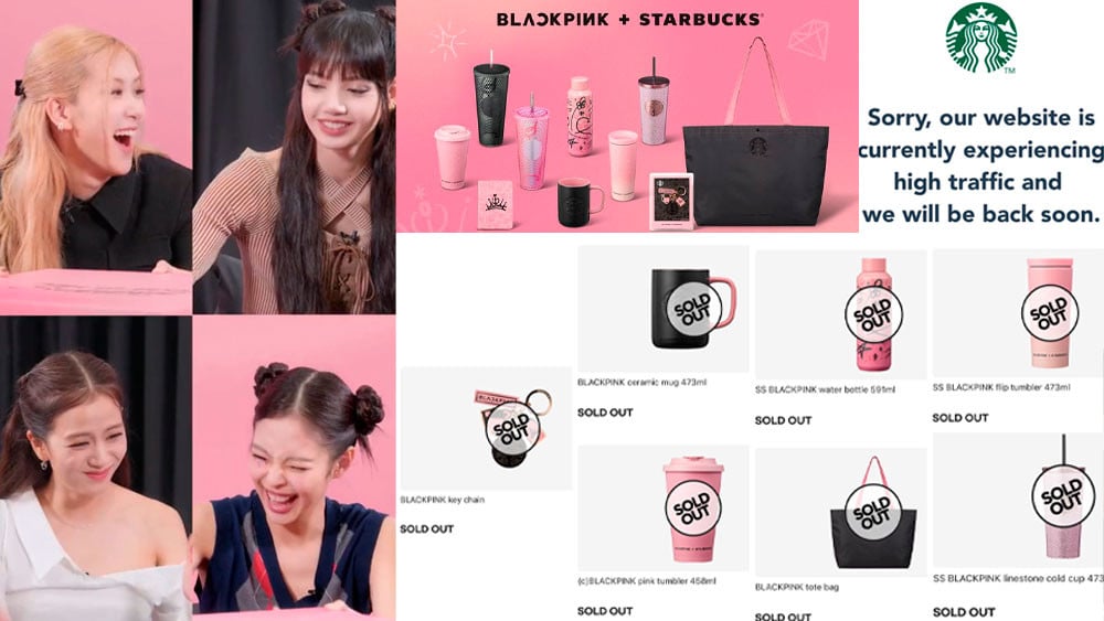 BLACKPINK's collaborated merch with Starbucks sells out quickly on the  first day of sales allkpop