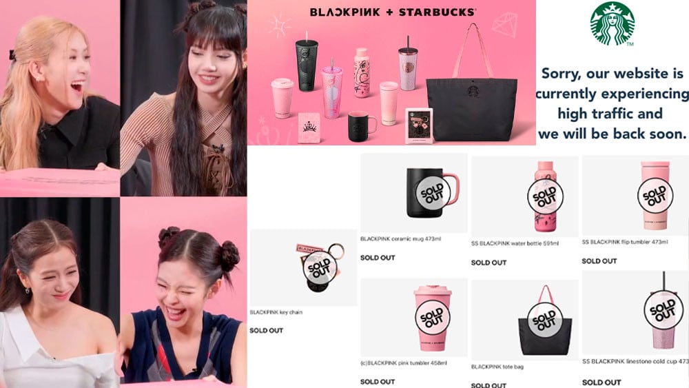 BLACKPINK's collaborated merch with Starbucks sells out quickly on