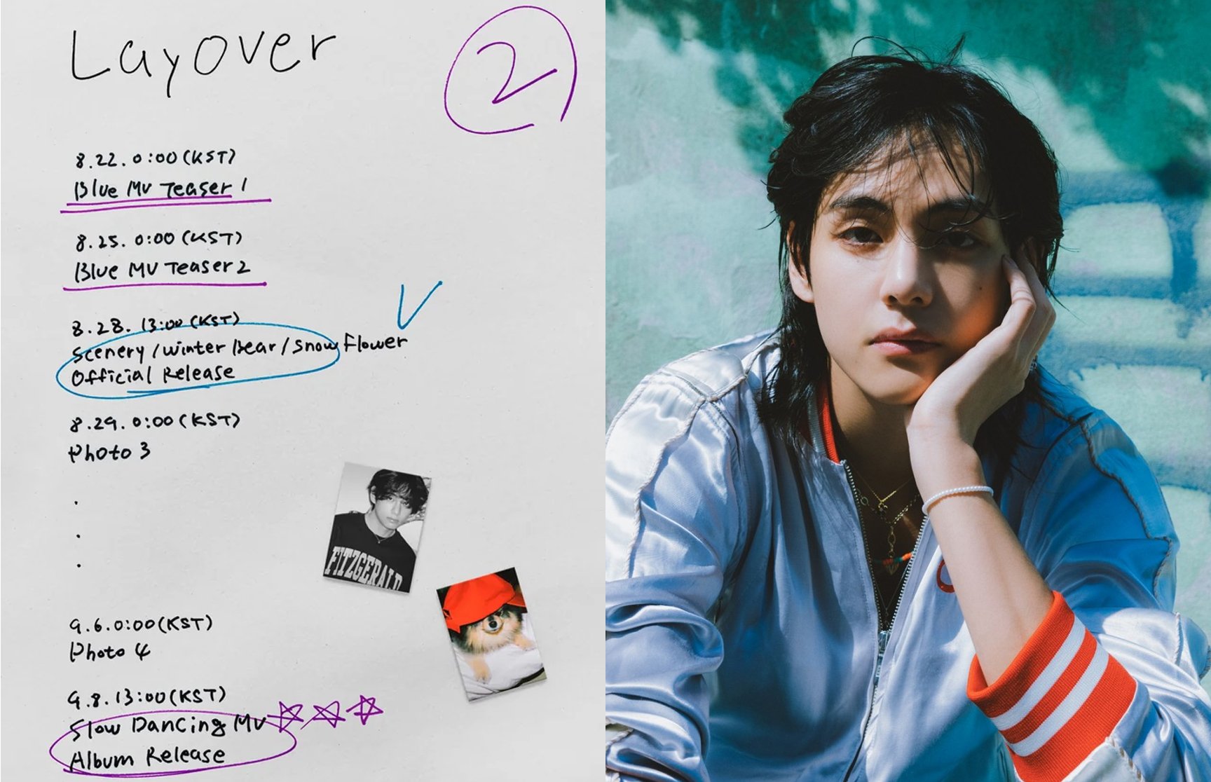 BTS's V's Layover Album: Music Videos, Track List