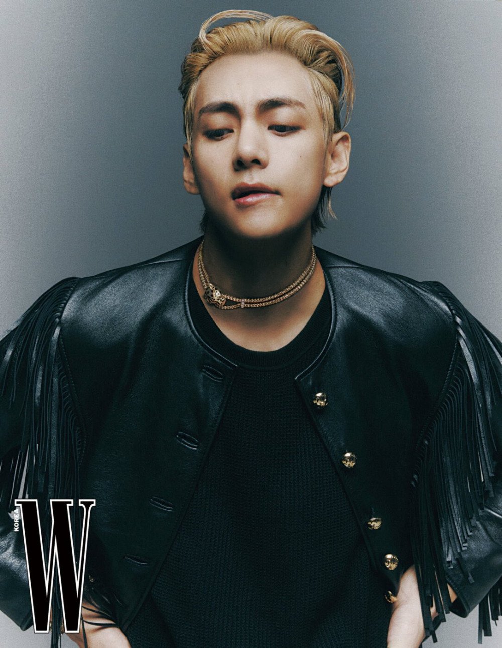 BTS's V (Kim Taehyung) exudes seductive glamour adorned in 'Panthere de  Cartier' jewelry for 'W Korea' magazine