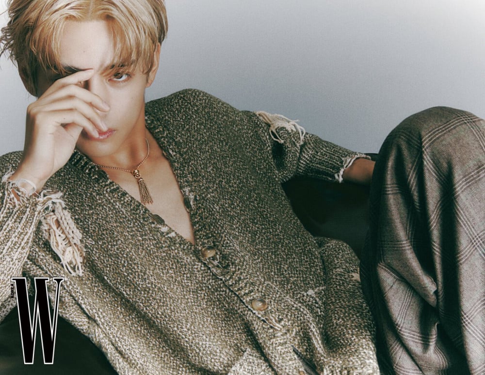 Netizens shocked by BTS Kim Taehyung's no-makeup photoshoot with 'W Korea'  before the CELINE Fashion Show