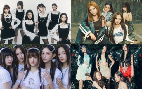 aespa, Jungkook, I-DLE, IVE, LE SSERAFIM, NewJeans