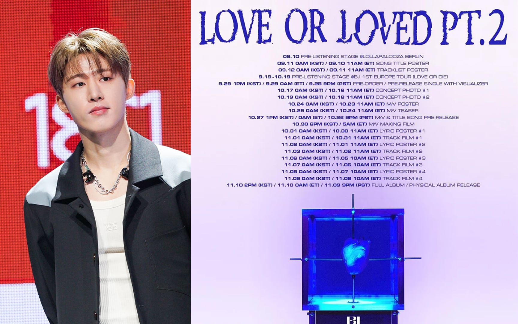 B.I. Reveals Exciting Comeback Timeline for His Highly Anticipated