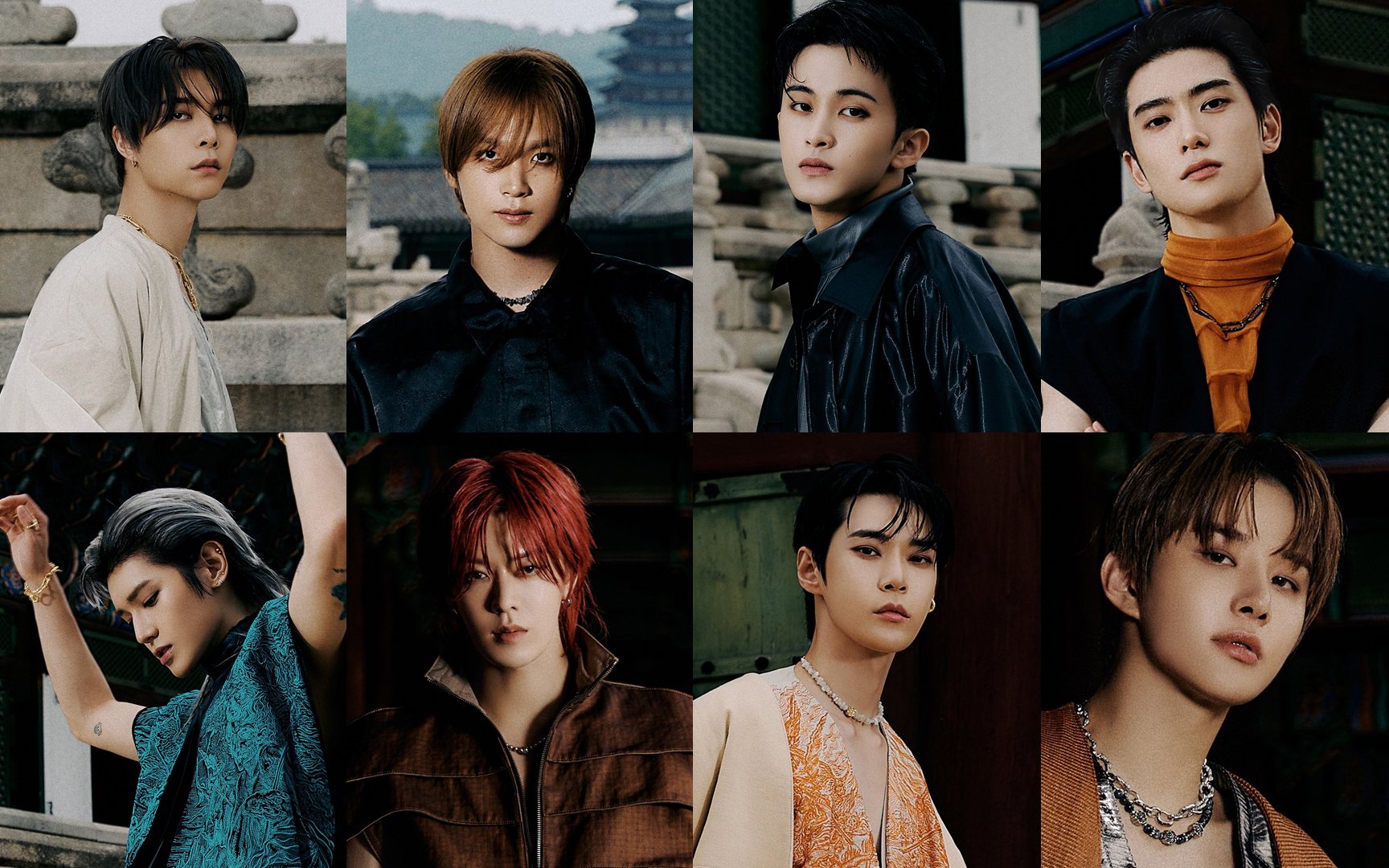 NCT 127 members exude sheer elegance as they grace the picturesque