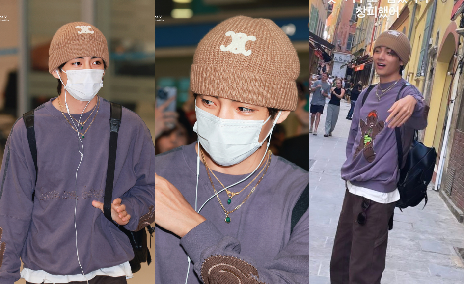 BTS's V (Kim Taehyung) turns heads at the airport with his