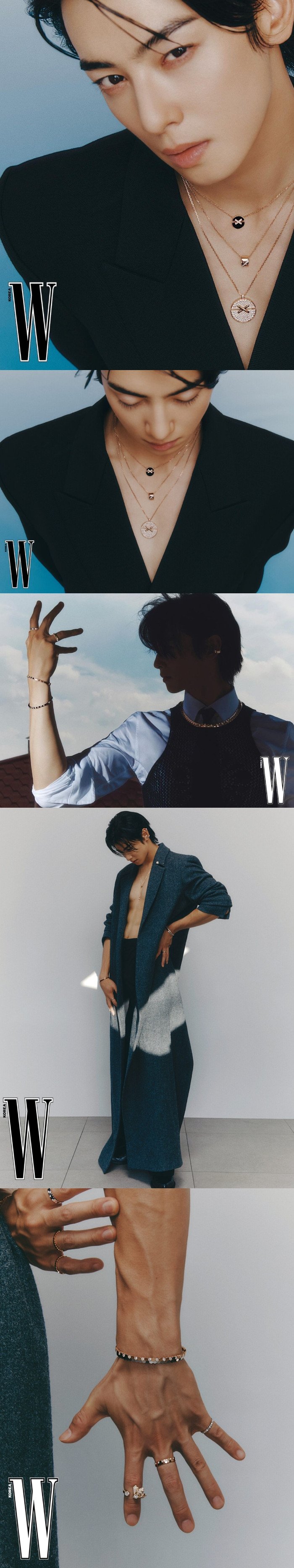 CHA EUN WOO for W Korea 'LOVE YOUR W' x CHAUMET x BURBERRY Dec Issue 2021