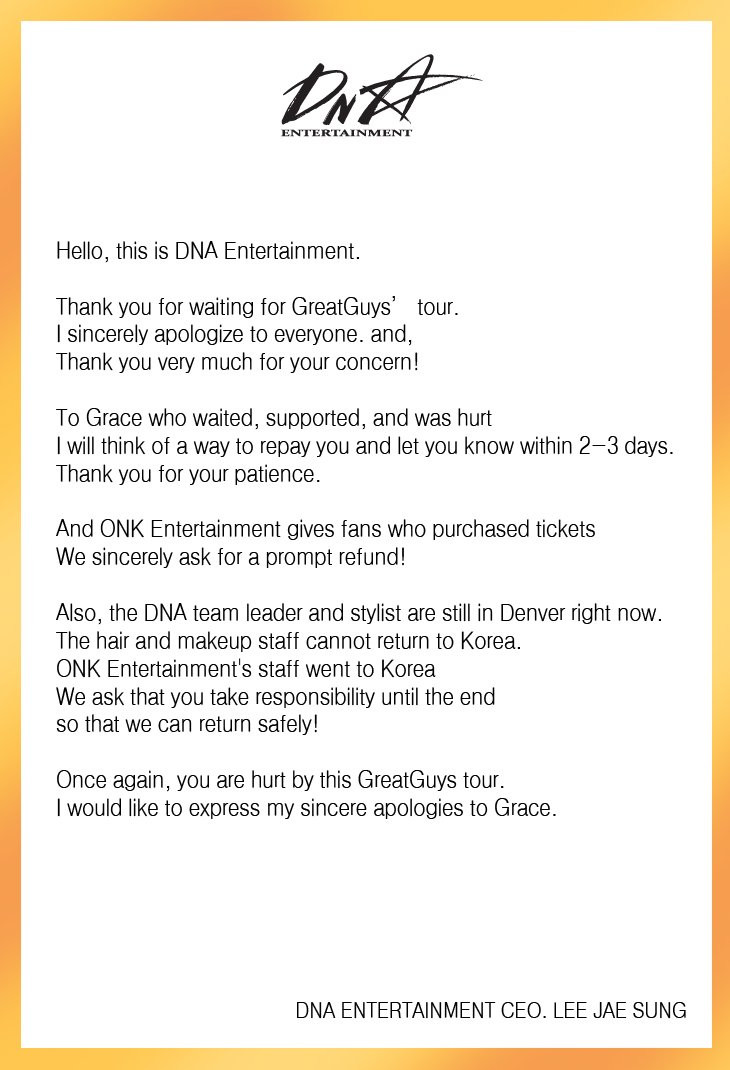 GreatGuys опубликовали официальное заявление с извинениями за отмену мирового турне "Record of Youth" из-за проблем с визами
