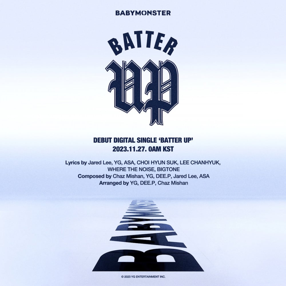 BABYMONSTER reveal credit poster for 'Batter Up' debut digital single |  allkpop