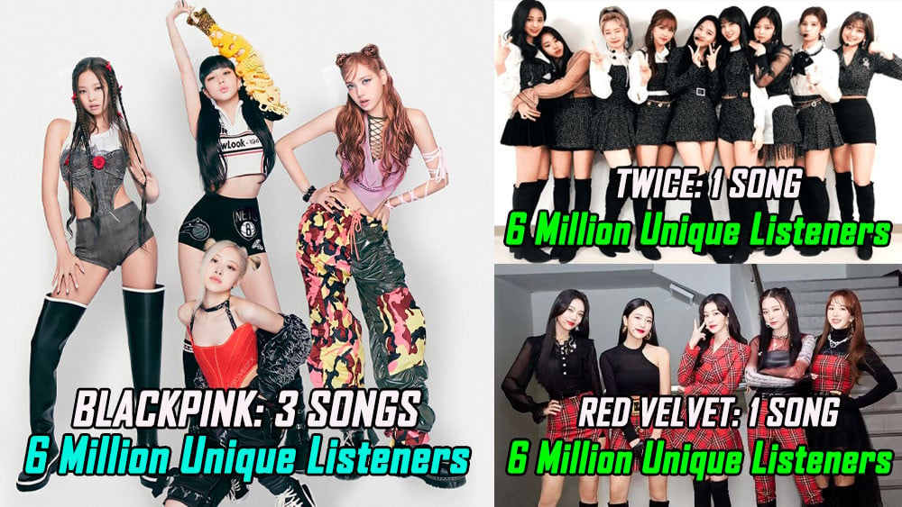 BLACKPINK — первая женская группа, 3 песни которой набрали более 6 миллионов уникальных слушателей на Melon