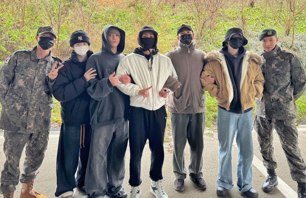 Photos released of all 7 members of BTS reunited as V and RM begin