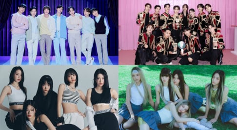 BTS, ENHYPEN, fromis_9, LE SSERAFIM, NewJeans, Baekho, Seventeen, &TEAM, TXT, Hwang Min Hyun