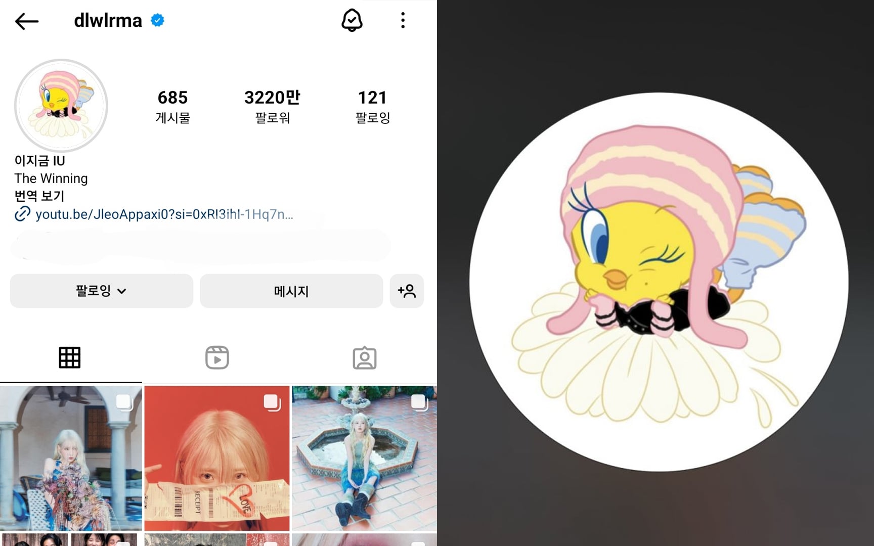 IU updates her Instagram profile photo for the first time in 6 years