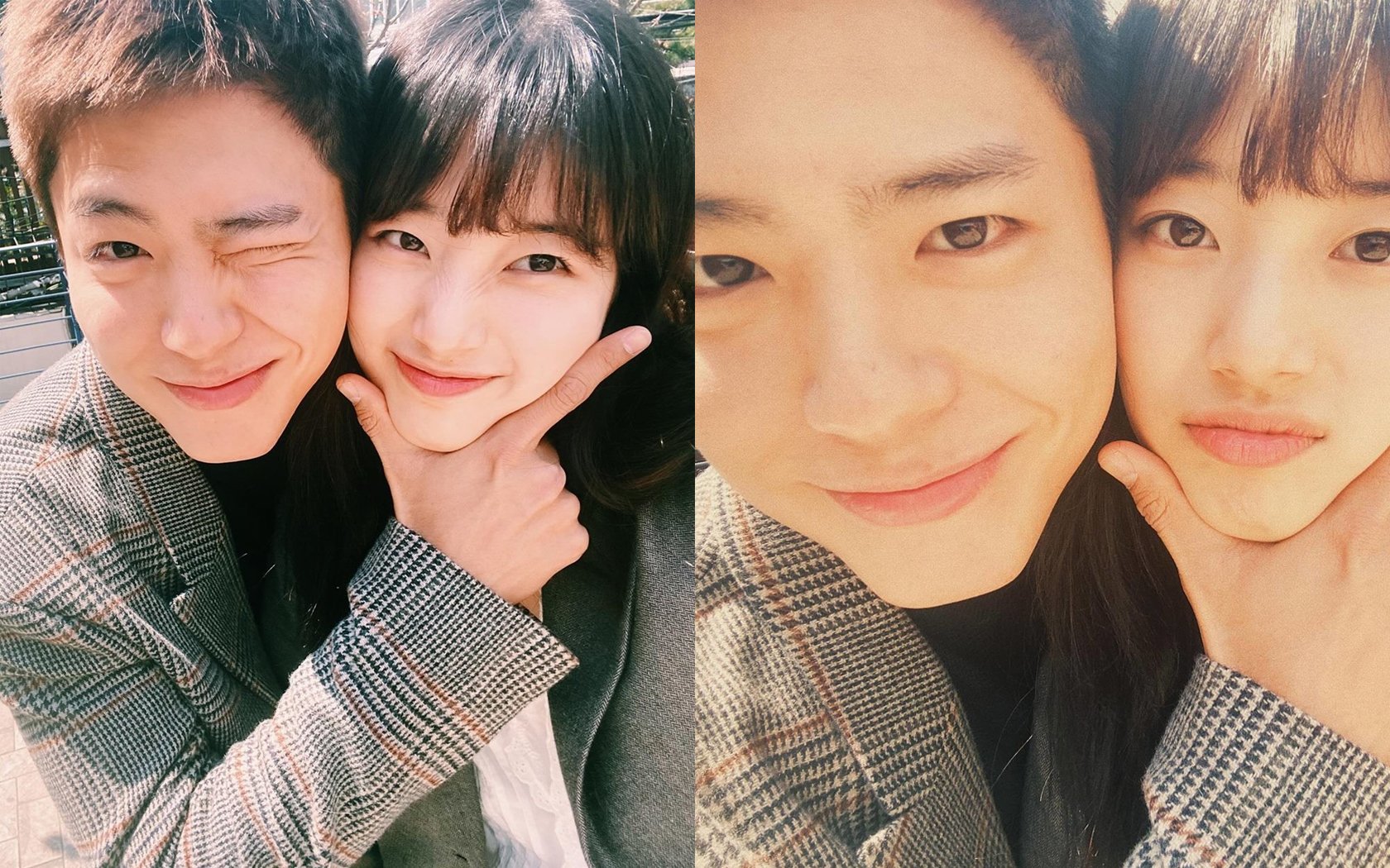 Suzy unveils charming two-shot with Park Bo Gum on the set of