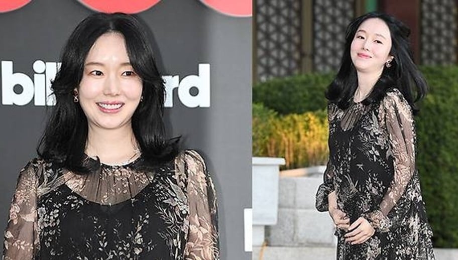 Lee Jung Hyun stuns with beautiful baby bump in elegant